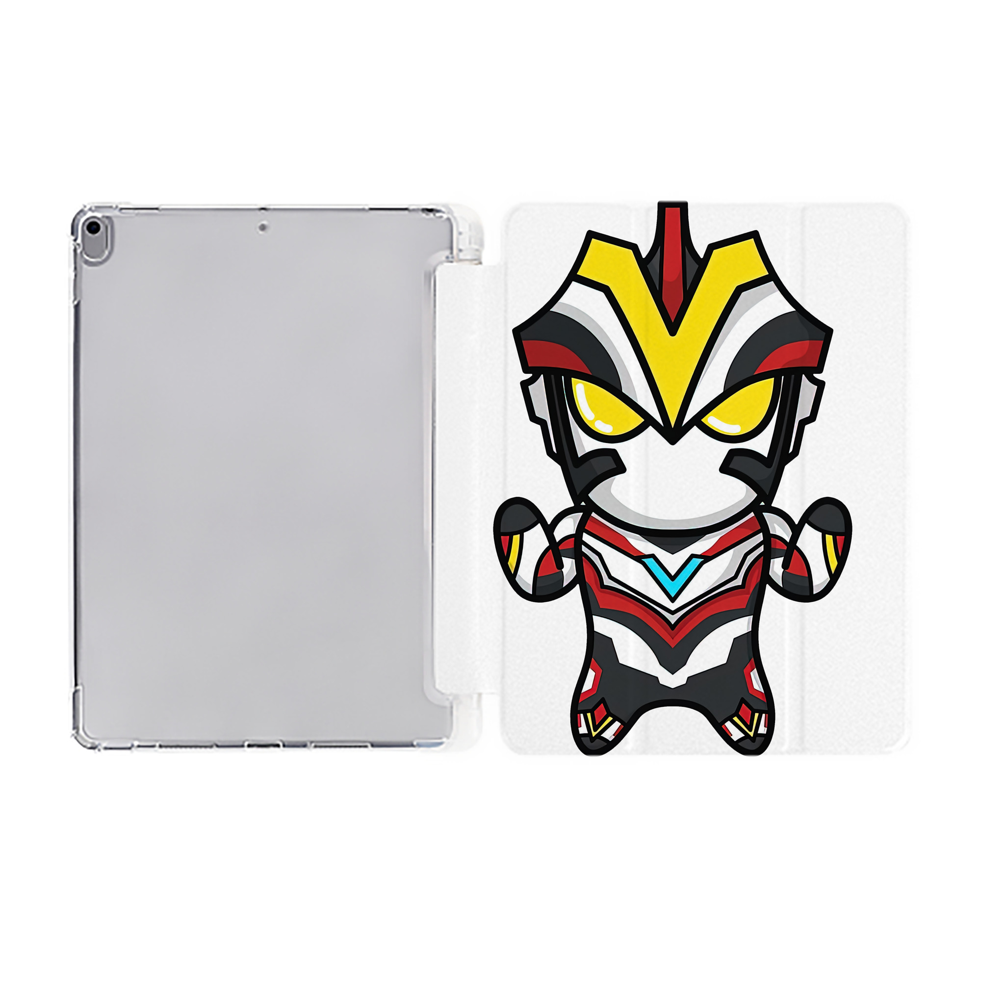 （画像用） ウルトラマン Ultraman IPad ケース ペン収納付き 三つ折りスタンド PUレザー×シリコン 対応機種9.5/10.5/10.9インチ